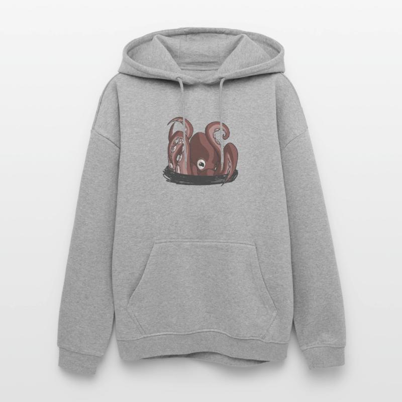 Der Beginn der Krake Oversized Unisex Hoodie
