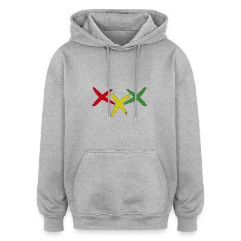 XXX RASTA - Oversized Unisex Hoodie - Grau meliert - Vorne - Noah (186cm)