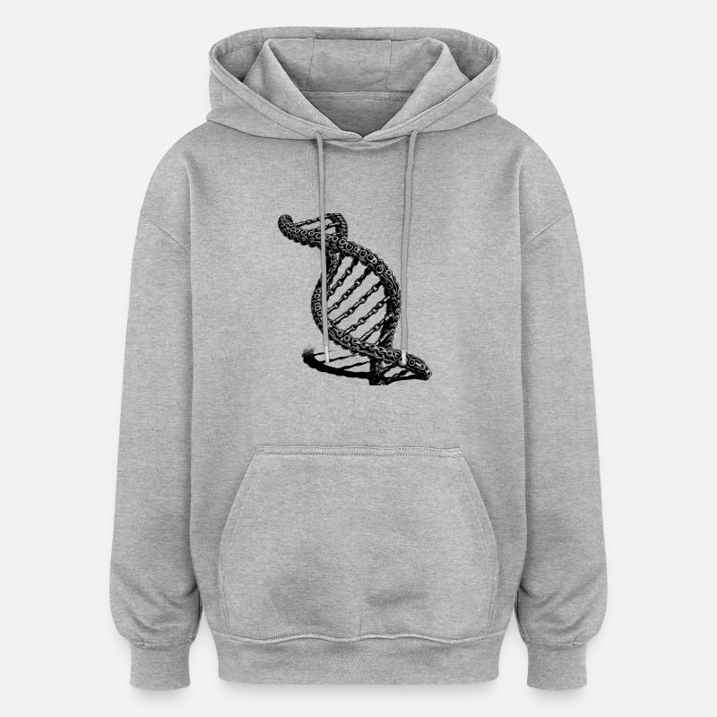 Insolite Colliers Collier ADN - Sweat à capuche oversize unisexe - gris chiné