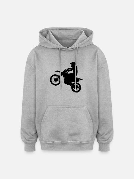 Motorcross - Oversized Unisex Hoodie - heather grey