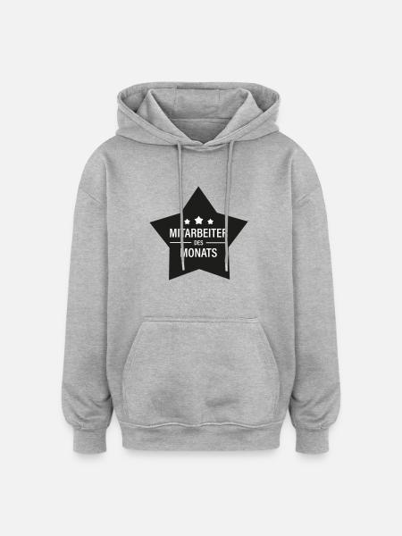Mitarbeiter des Monats - Oversized Unisex Hoodie - Grau meliert