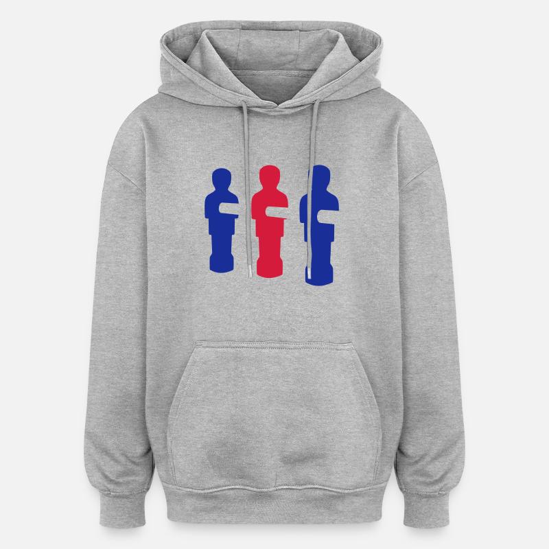 Kicker - Oversized Unisex Hoodie - Grau meliert