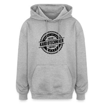Bester Kardiotechniker - Oversized Unisex Hoodie - Grau meliert - Vorne - Noah (186cm)