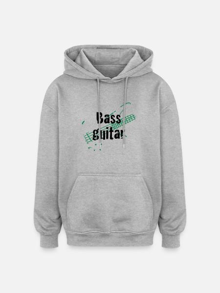 bass_guitar - Oversized Unisex Hoodie - heather grey