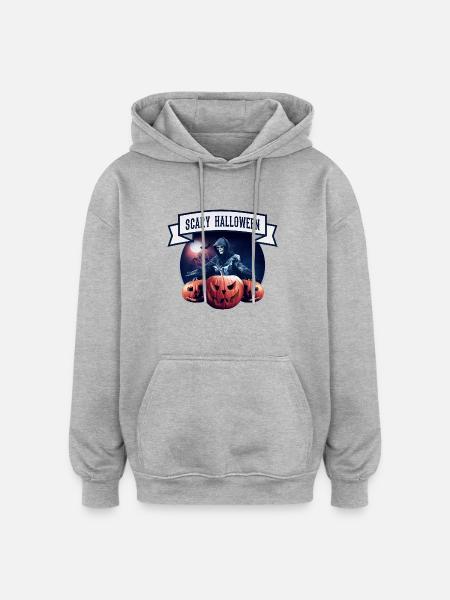 Halloween - Oversized Unisex Hoodie - heather grey