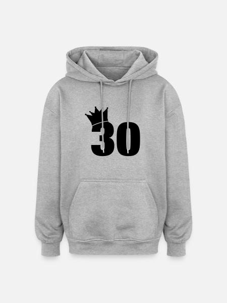 30_krone_f1 - Oversized Unisex Hoodie - Grau meliert