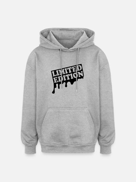 limited edition graffiti 2ke - Sweat à capuche oversize unisexe - gris chiné
