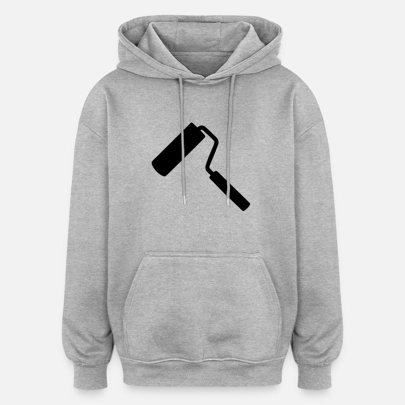 Paint roller - Oversized Unisex Hoodie - heather grey