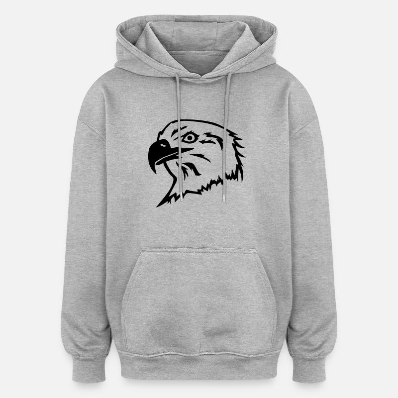 Aigle - Sweat à capuche oversize unisexe - gris chiné