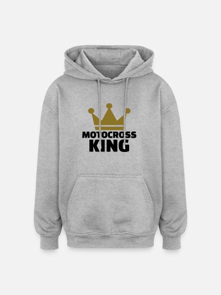 Motocross - Oversized Unisex Hoodie - Grau meliert