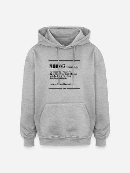 Programmer Noun - Oversized Unisex Hoodie - heather grey