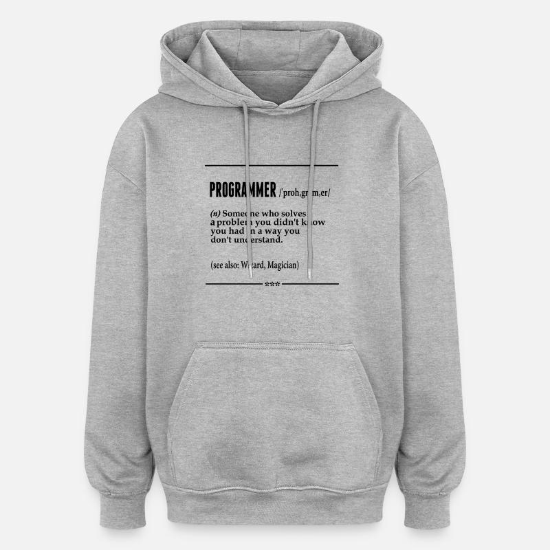 Programmer Noun - Oversized Unisex Hoodie - heather grey