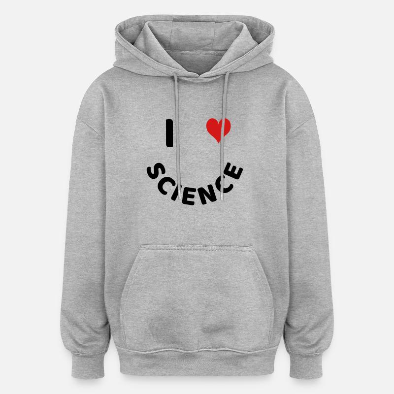 Science - Sweat à capuche oversize unisexe - gris chiné