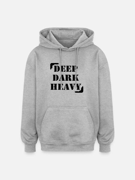 DeepDarkHeavy - Oversized Unisex Hoodie - Grau meliert
