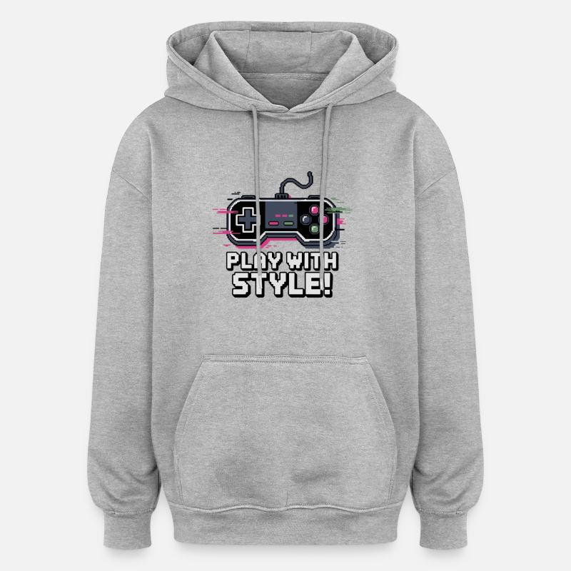 VIDEOSPIEL-CONTROLLER - Oversized Unisex Hoodie - Grau meliert