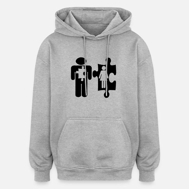 Mississippi Droit - Sweat à capuche oversize unisexe - gris chiné