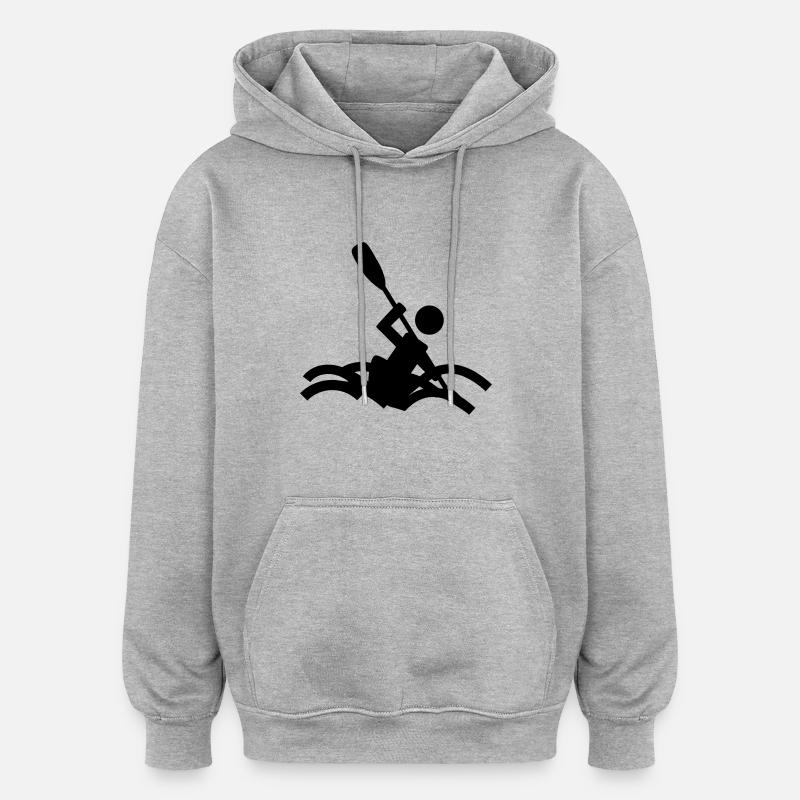 Kayak - Sweat à capuche oversize unisexe - gris chiné