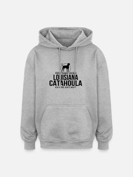 LOUISIANA CATAHOULA wuff - Oversized Unisex Hoodie - heather grey