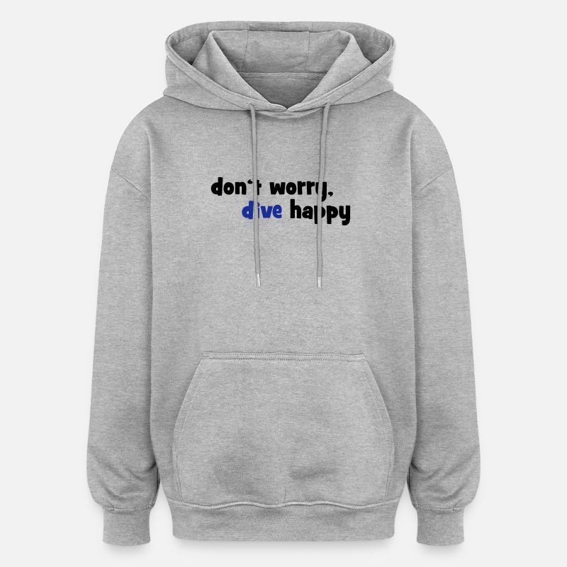 tauchen - Oversized Unisex Hoodie - Grau meliert