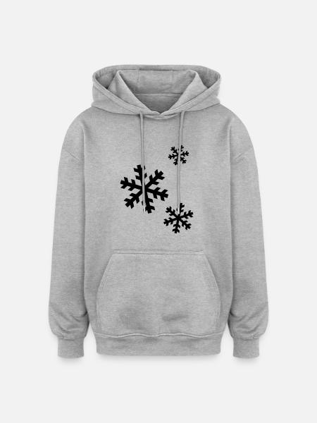 schnee / snow - Oversized Unisex Hoodie - Grau meliert