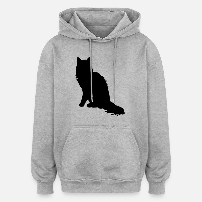 Maine Coon - Oversized Unisex Hoodie - Grau meliert