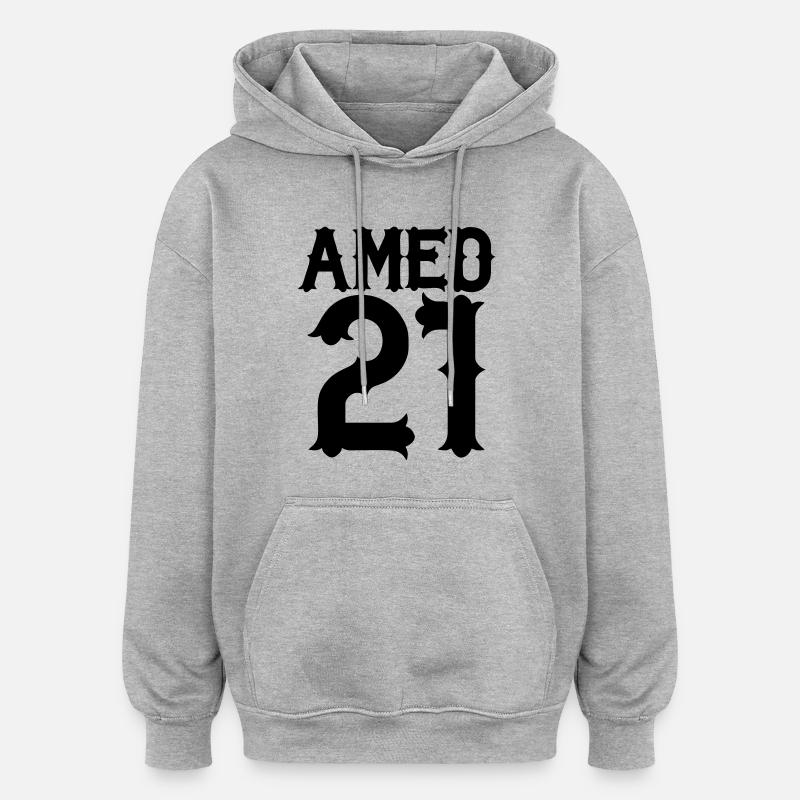 Amed - Oversized Unisex Hoodie - Grau meliert
