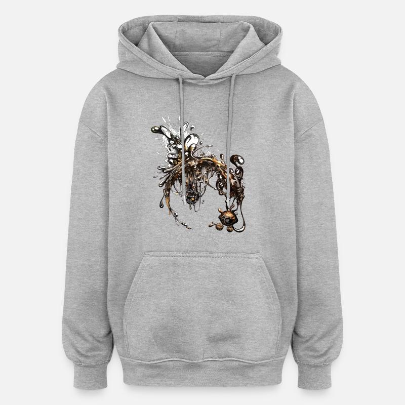 matière noire - Sweat à capuche oversize unisexe - gris chiné