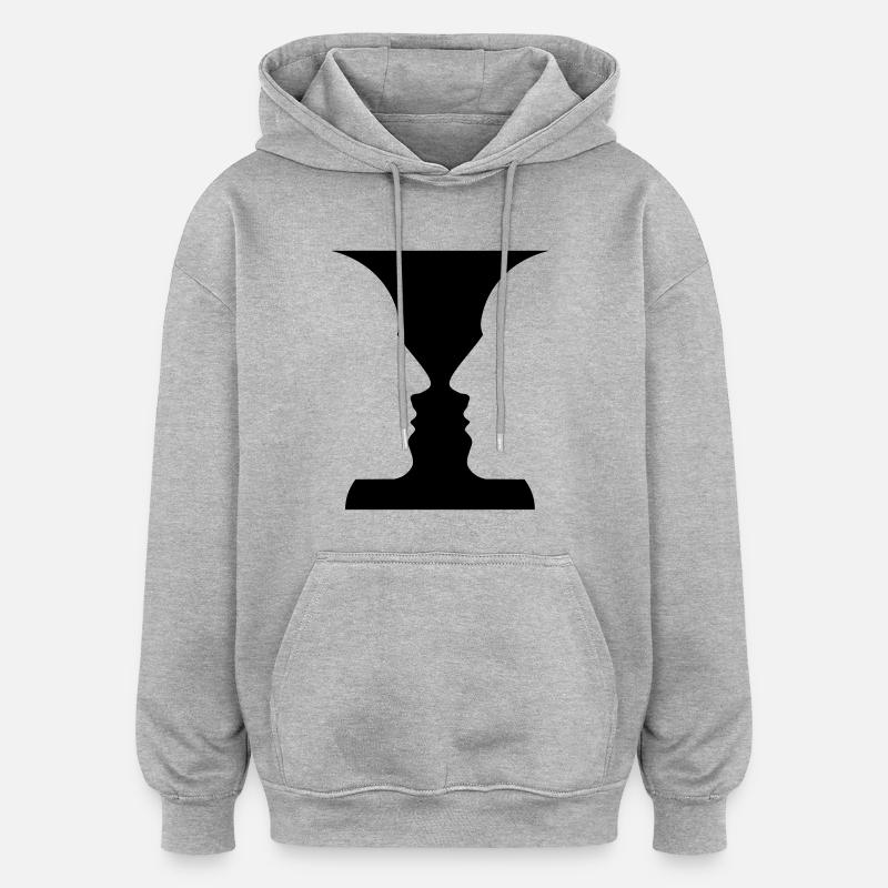 Face to Face? - Oversized Unisex Hoodie - heather grey