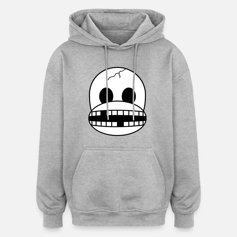 Singe squelette - Sweat à capuche oversize unisexe - gris chiné