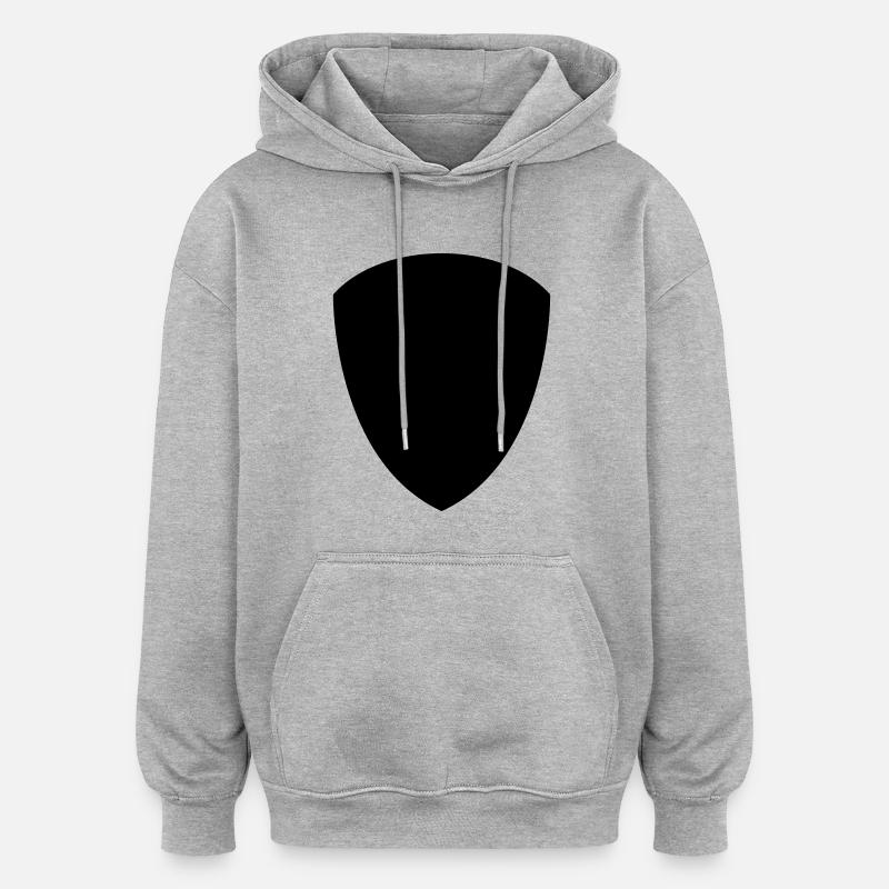 Shield de - Oversized Unisex Hoodie - Grau meliert