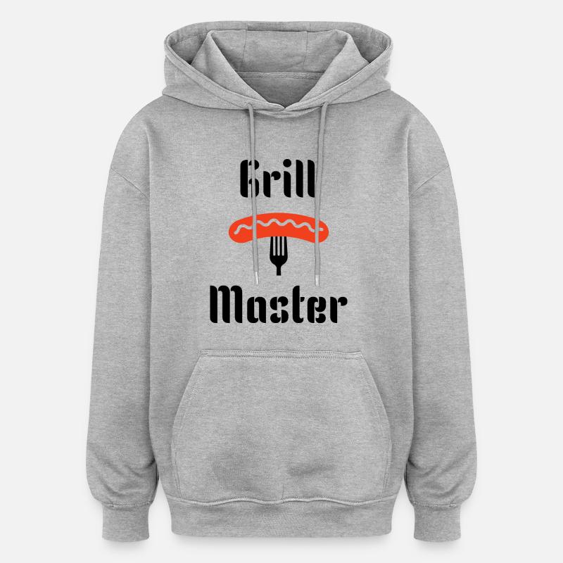 grill master2 - Sweat à capuche oversize unisexe - gris chiné