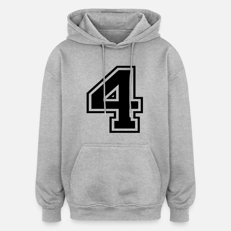 4 - Sweat à capuche oversize unisexe - gris chiné