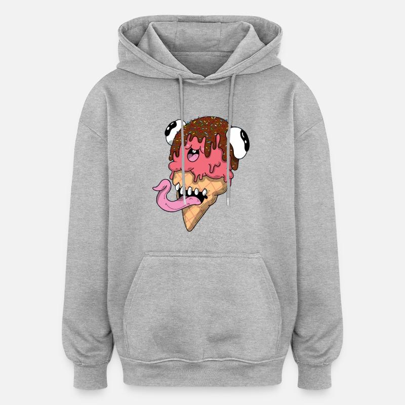 Échantillon de glace - Sweat à capuche oversize unisexe - gris chiné