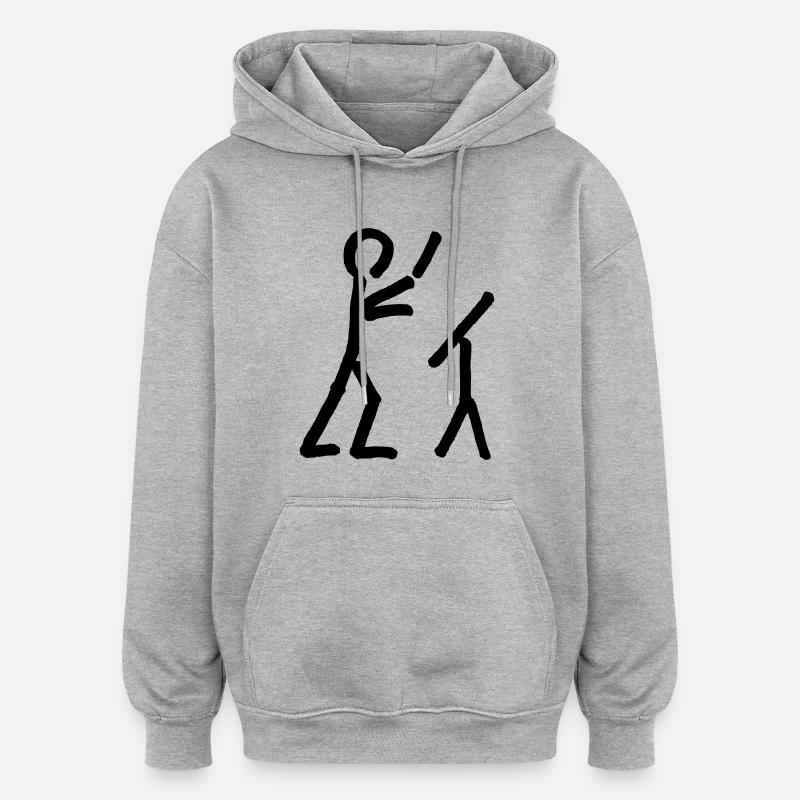 Dirigent an Dirigierpult - Oversized Unisex Hoodie - Grau meliert