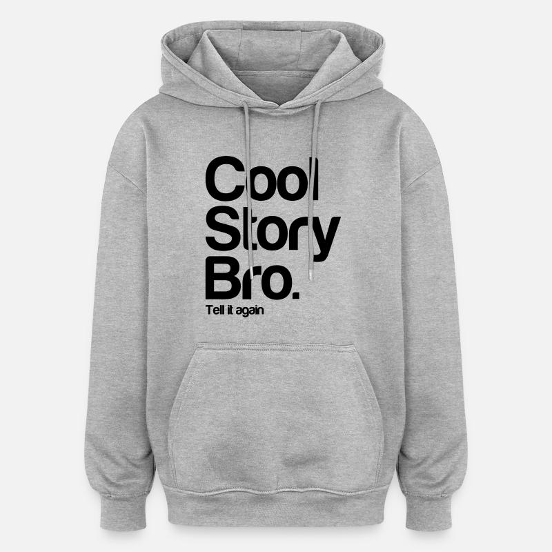 coolstorybro - Sweat à capuche oversize unisexe - gris chiné