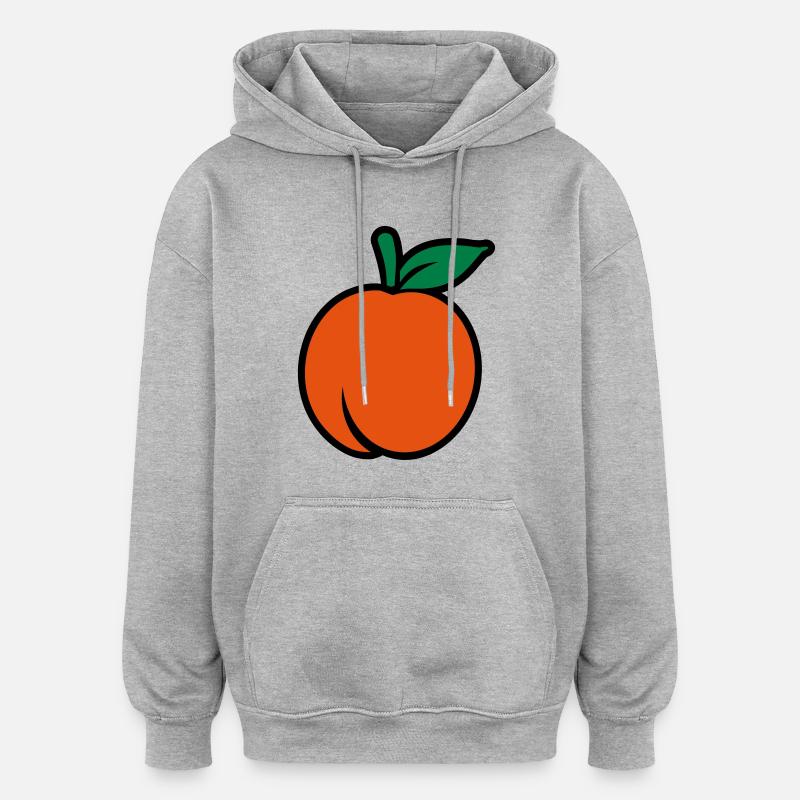 Nectarine - Sweat à capuche oversize unisexe - gris chiné