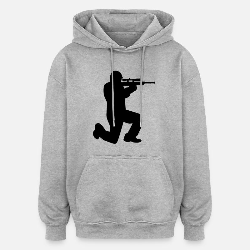 Airsoft - Sweat à capuche oversize unisexe - gris chiné