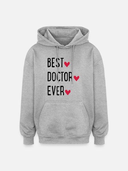 Arzt - Oversized Unisex Hoodie - Grau meliert