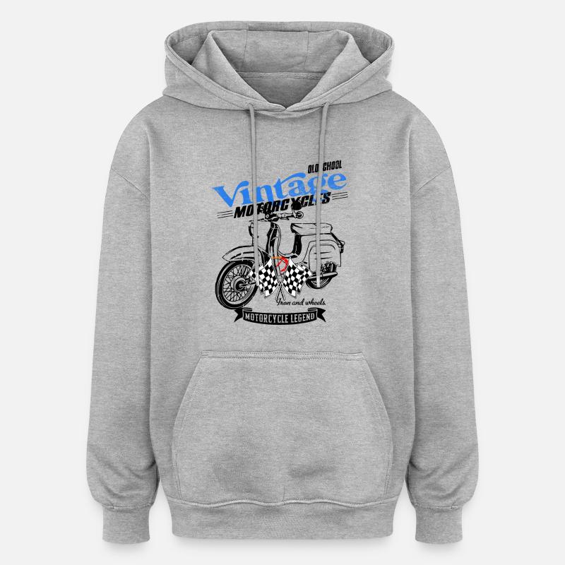 Simson Schwalbe GDR Moped - Oversized Unisex Hoodie - heather grey