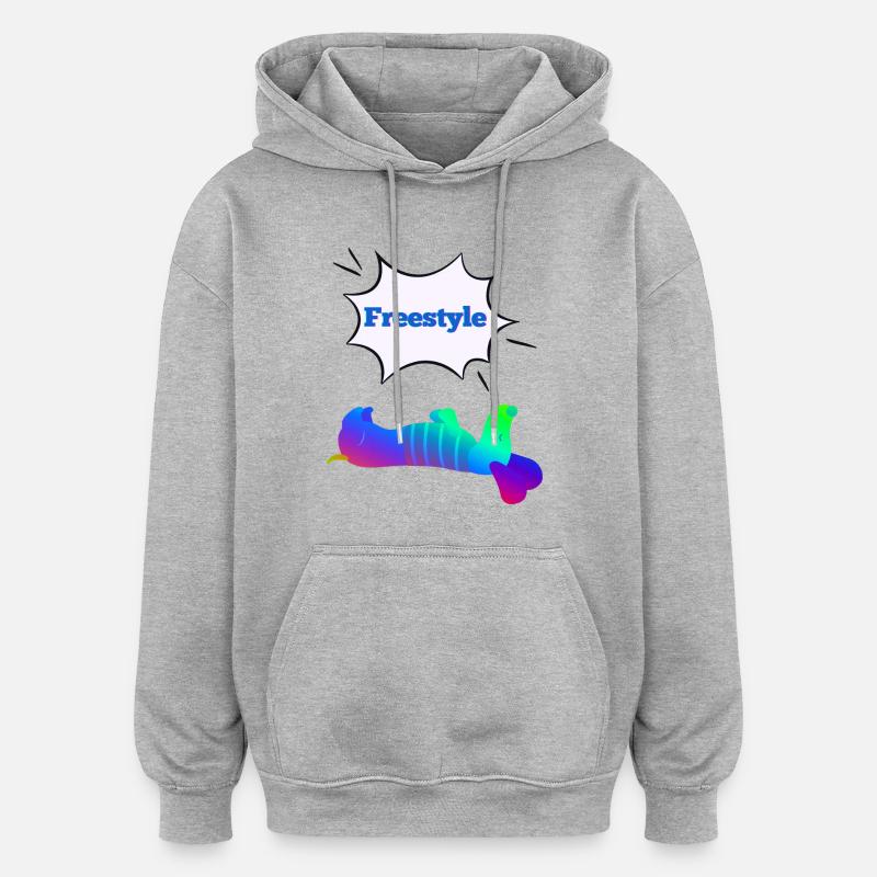 Freestyle Dackel - Oversized Unisex Hoodie - Grau meliert