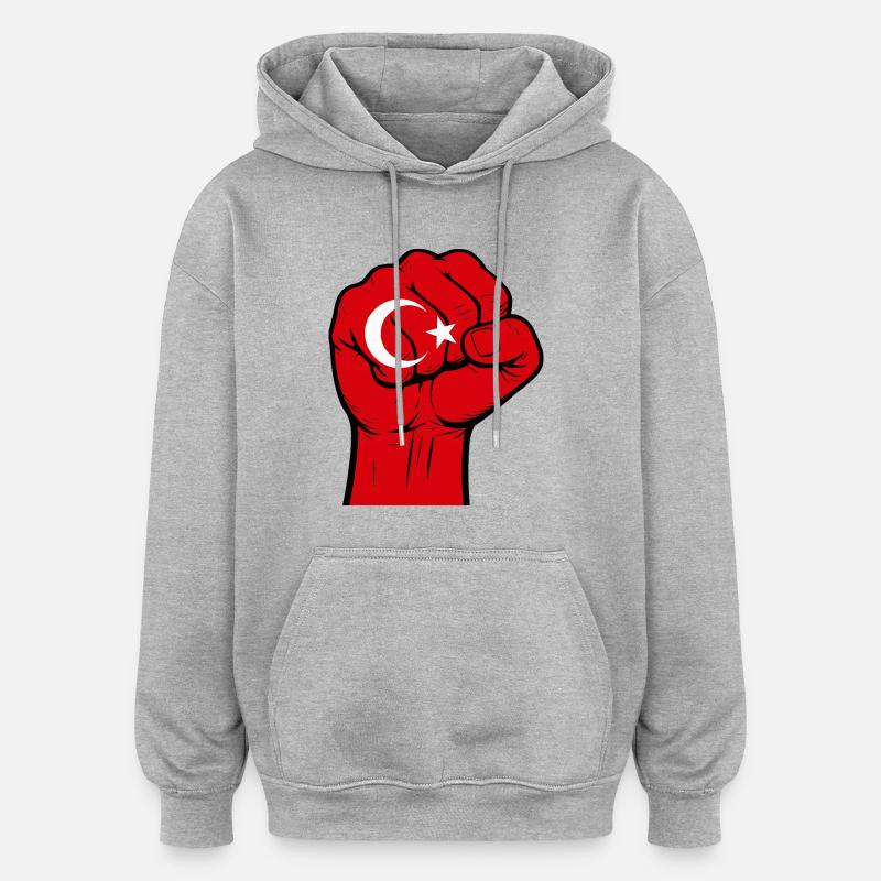 Faust Turkey - Oversized Unisex Hoodie - heather grey