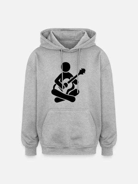 Musician Guitar - Oversized Unisex Hoodie - heather grey