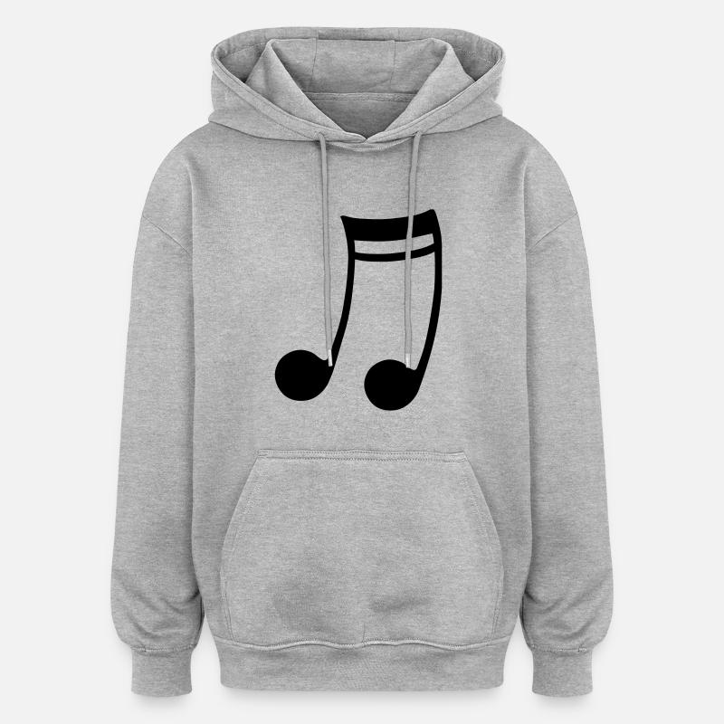 Note - Oversized Unisex Hoodie - Grau meliert