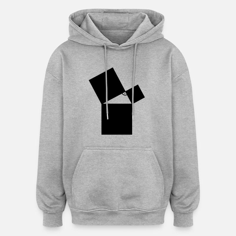 mathe - Oversized Unisex Hoodie - Grau meliert
