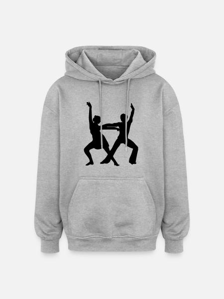 Danse, danse, danse - Sweat à capuche oversize unisexe - gris chiné