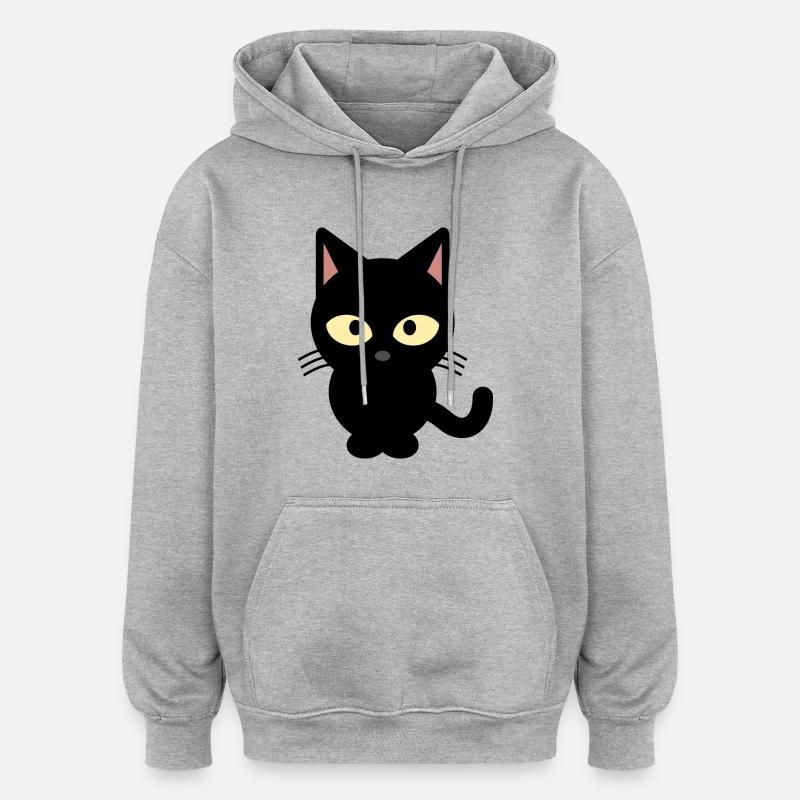 Chat bébé chat chat mignon - Sweat à capuche oversize unisexe - gris chiné
