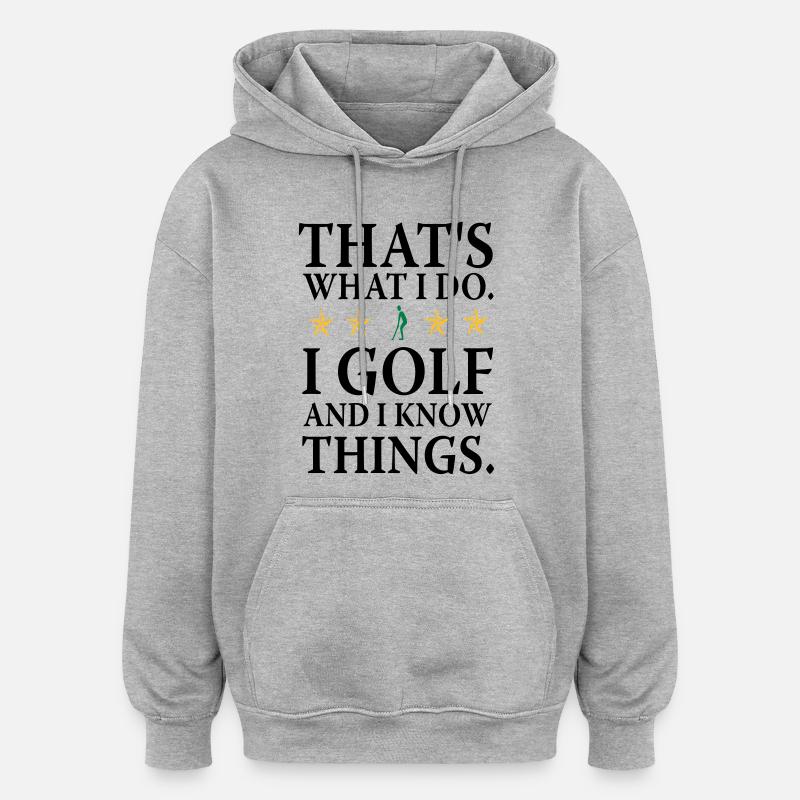 J’ai do Golf - Sweat à capuche oversize unisexe - gris chiné