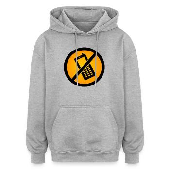 Sanitation Abandoned Phone - Oversized Unisex Hoodie - heather grey - Front - Noah (186cm)