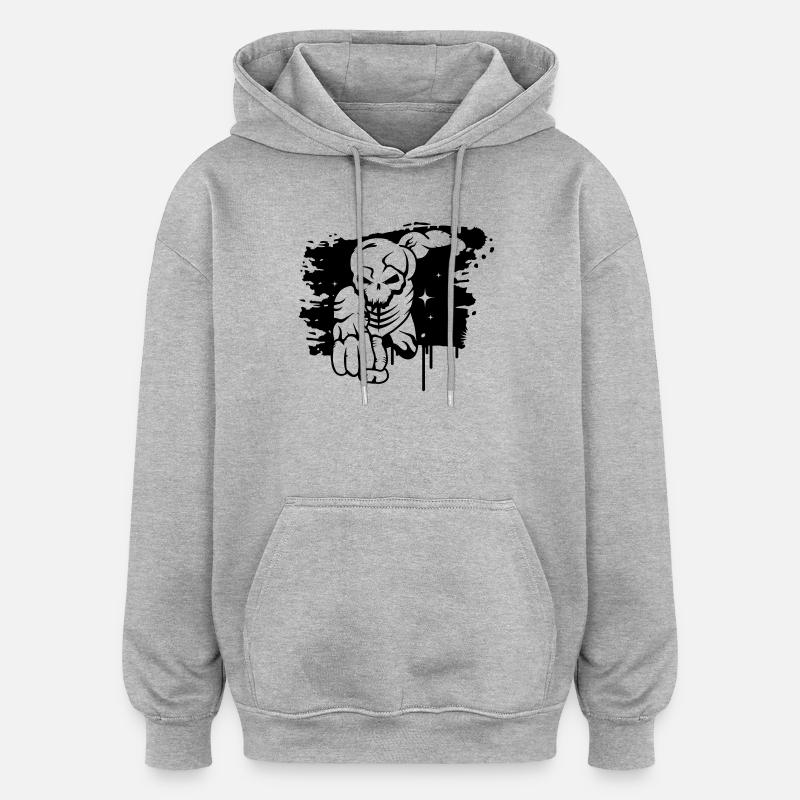A dead superhero graffiti - Oversized Unisex Hoodie - heather grey