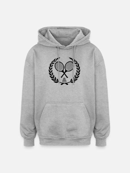 Badminton rackets and shooter - Oversized Unisex Hoodie - heather grey